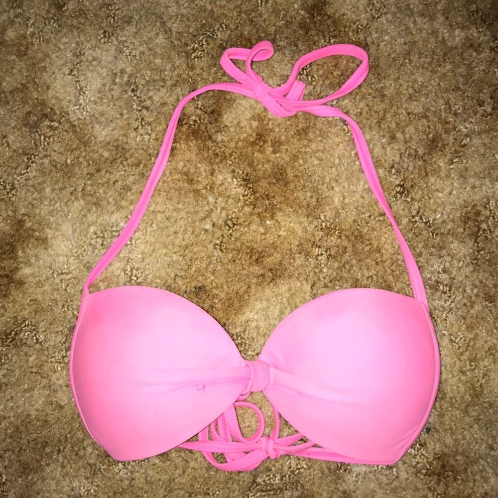 Hot pink push up bikini